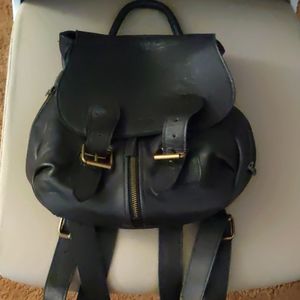Soft leather backpack